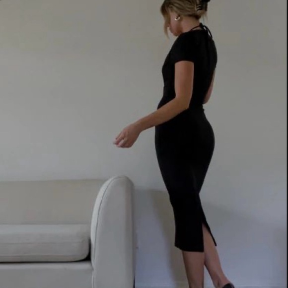 New Cutout Black Dress - Picture 2 of 9